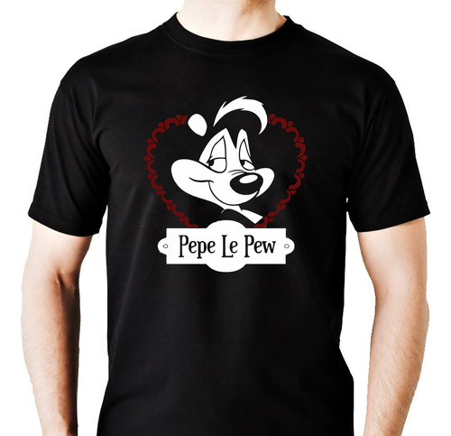 Playera Black Unisex Pepe Le Pew 100% Algodón