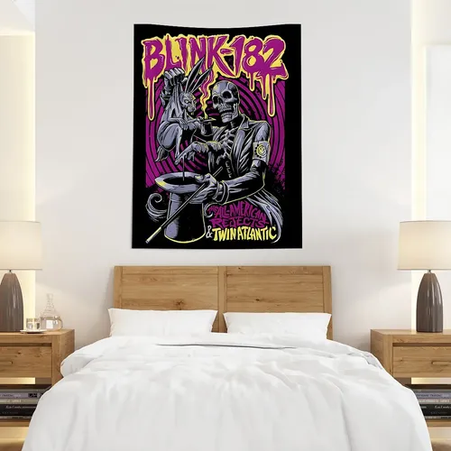 Bandeira Decorativa 80x100 Tecido Estampado Blink 182