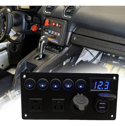 Panel De Interruptor Ip68 Multipropósito 5 Gang 12v/24v