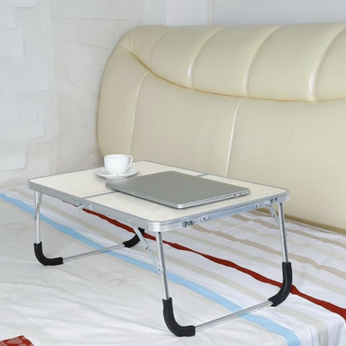 Mini Mesa Plegable De Cama Portatil Bandeja Blanco Moderno