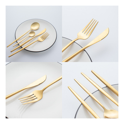 Sets De Cubiertos Cubertería De Mesa Minimalista Juego De Cu