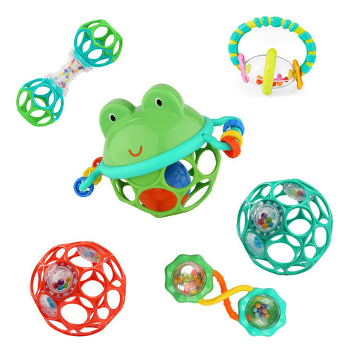 Bright Starts Little Shakers - Juego De Regalo De 6 Piezas,.