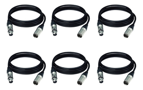 Venetian Cable Dmx 3 Metros Xlr Canon Armado 120 Ohm X 6