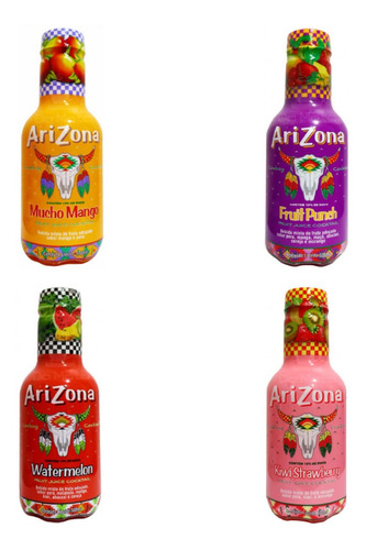 Kit Suco Arizona 4 Sabores Suco Importado