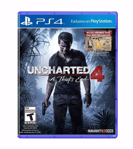 Uncharted 4 Ps4 Físico Castellano Contenido Extra Gratis