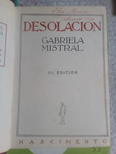 Desolacion - Gabriela Mistral 1926