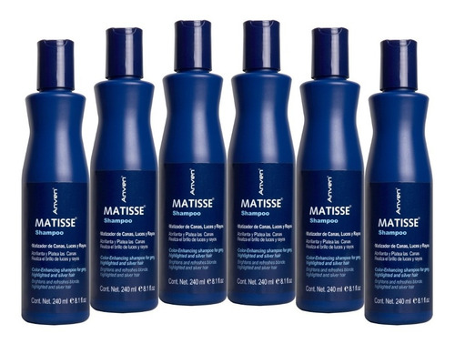 Anven Kit  6 Shampoo Matisse 240ml  (shampoo Matizador )