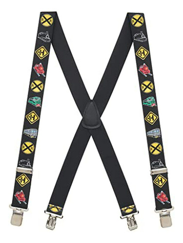 Suspenderstore Men's Train Suspenders - 1.5 Inch Wide Constr