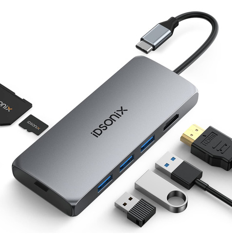 Adaptador Multipuerto Usb C Hub, Estacin De Acoplamiento 6 E