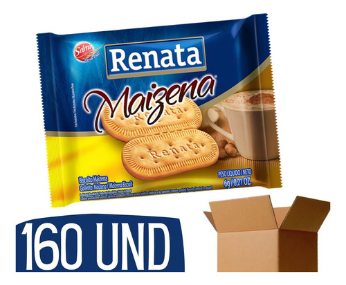 Biscoito Maisena Em Sache Individual Renata Maizena - 160 Un