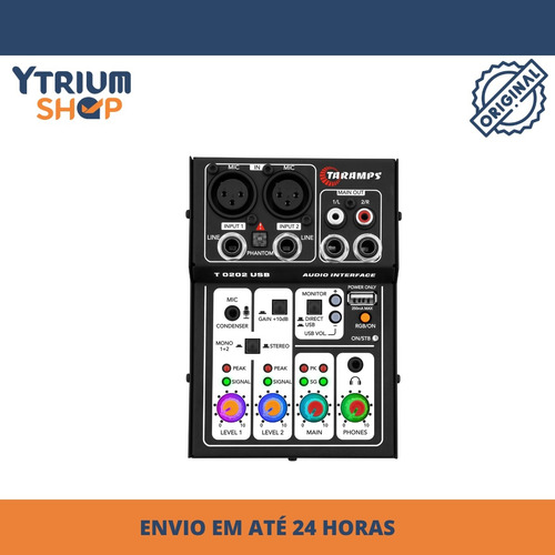 Mesa Som T0202 Interface Usb Xlr P10 Phantom Power 48v Preta