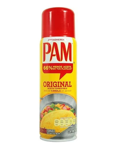 Pack 5 Aceite Pam Aerosol 170 Gr Original