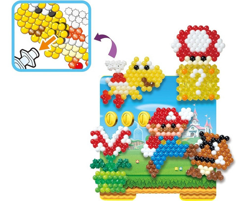 Cubo Creación De Super Mario Aquabeads, Pixel Art