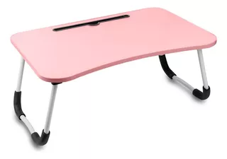 Mesa Portátil Plegable Soporte Laptop Cama Sofá Desayuno Color Rosa Chicle