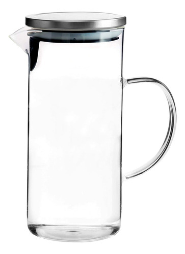 Jarra De Vidro Para Suco Suqueira Jarro Com Tampa 1,3 Litros