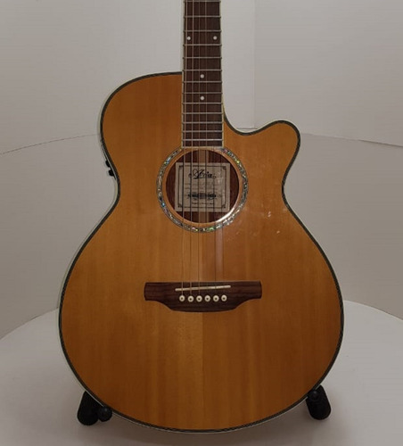 Imagen 2 de 8 de Guitarra Electroacustica Aria Fet Elite Tapa Pino Corte Y Eq