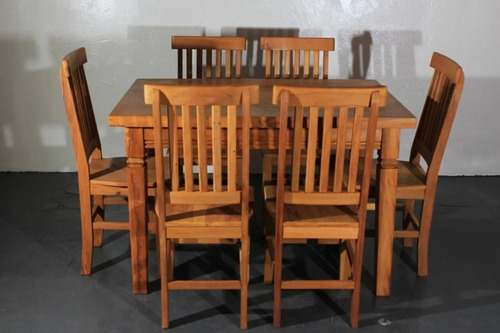 Mesa 1 60m 6 Cadeira Parcelamento, Oregon Pine Dining Room Table And Chairs Set