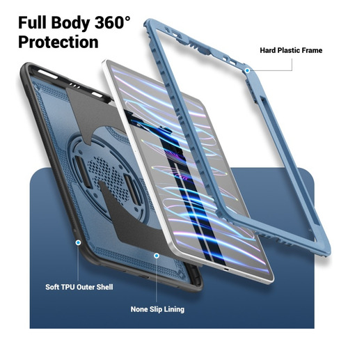 Funda Práctica Y Resistente Para iPad, Con Soporte