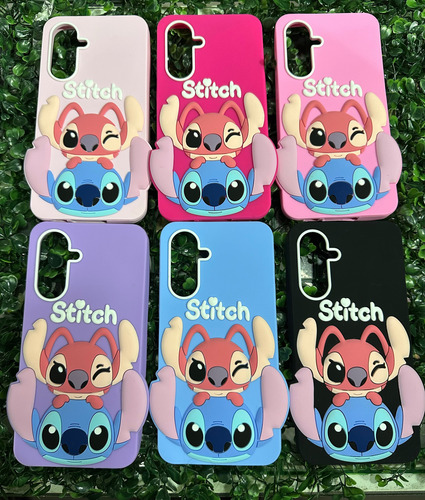 Funda De Stich 3d Para Samsung A36/a56 Rosa Claro Geométrico