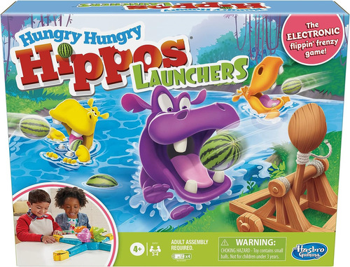 Juego Hasbro Gaming Hungry Hungry Hippos Launchers Para N...