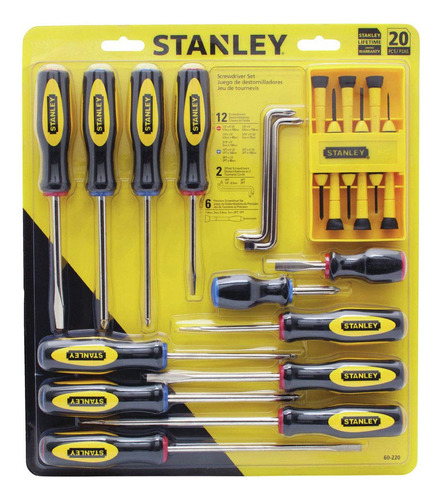 Juego De Destornilladores Stanley 20 Piezas 60-220