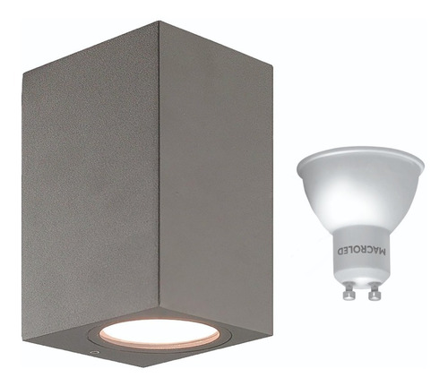 Imagen 1 de 8 de Aplique Pared Exterior Unidireccional Aluminio Con Dicro Led