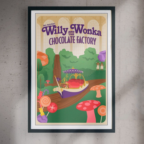 Cuadro 60x40 Peliculas - Willy Wonka - Fan Art