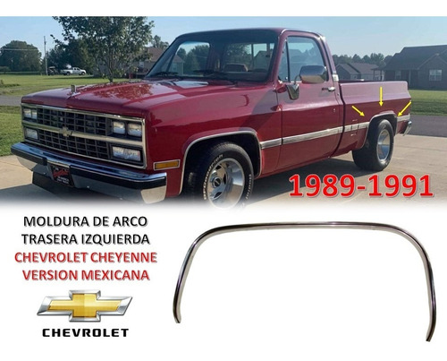 Moldura Arco Trasera Izquierda Chevrolet Cheyenne 89-91