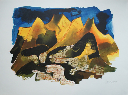 Paisaje De Quito - Obra Gráfica Original De Guayasamín