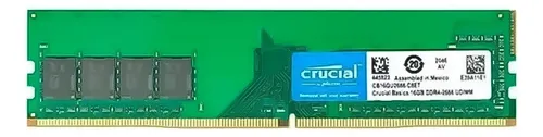 Memória RAM Basics verde 16GB 1 Crucial CB16GU2666 | Frete grátis