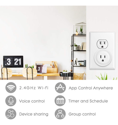 Enchufes Inteligentes Wi-fi 4 Pack Compatible Con Alexa Y Go