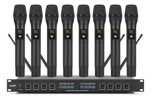 comprar Microfonos Dinamicos Yt8h Xtuga Uhf Rack Set 8 Microfonos