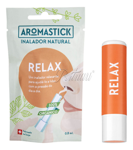 Inalador Nasal Relaxante Aromastick Aromaterapia Relax Suíça