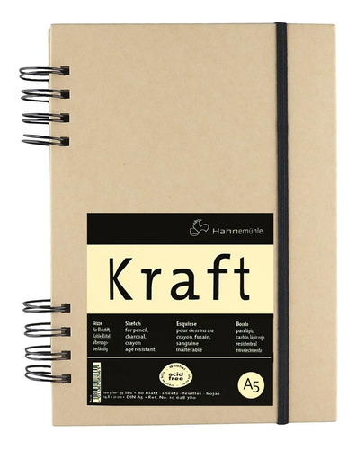 Hahnemühle Cuaderno De Boceto Kraft Anillado A5 120g 80h