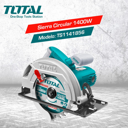 Sierra Circular 1400w Total Disco 184mm Color Turquesa Frecuencia 50Hz
