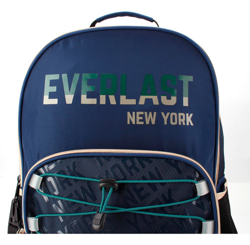 Mochila Everlast C/ruedas Azul Niño Diseño de la tela Liso