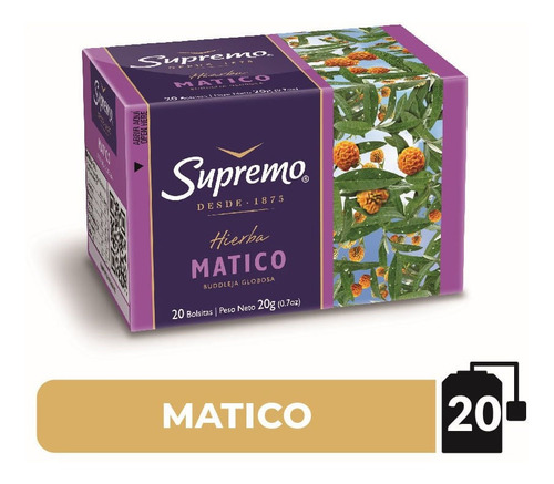 Hierbas Supremo Matico 20 Bolsitas