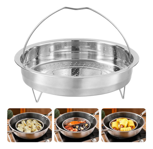 Ff Cesta Vaporera Acero Inoxidable, Olla Vaporera Para 24cm