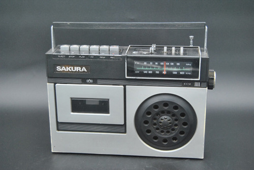 Antiguo Radio Grabador Sakura Vintage Retro Funciona