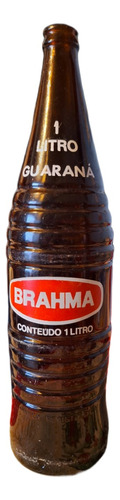 Antigua Botella De Brahma Guarana Lt 1 Ind Brasilera 1987