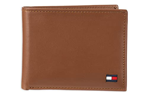 Billetera De Cuero Tommy Hilfiger Para Hombre, Delgada Y Ple