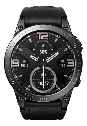 Smartwatch Zeblaze Ares 3 Pro 1.43" caja  negra, malla de  silicona