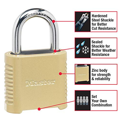 Master Lock 875d - Cerradura De Combinación Para Exteriores