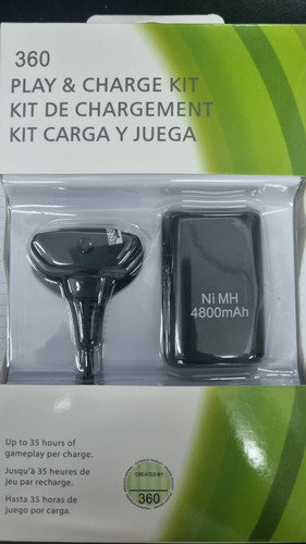 Kit Carga Y Juega Xbox 360 (bateria 4800 Mah Y Cable)