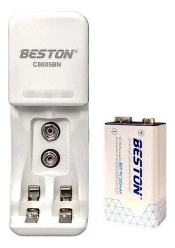 Cargador + Bateria 9v 250mah Beston Compatible Aa/aaa/9v