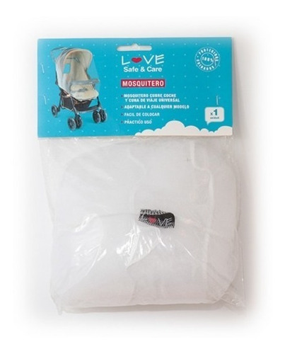 Mosquitero Para Bebe Love Apto Coche O Cuna De Tul Planeta !