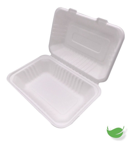 Imagen 1 de 6 de Contenedor De Alimentos Compostable 7x5 PuLG. / 500 Pzas.