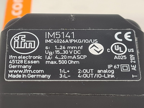 Ifm Im5141 Inductive Analogue Sensor Power Industrial