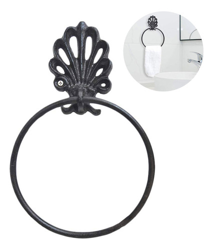 D Toallero Retro Con Soporte For Pañuelos De Hierro Forjado