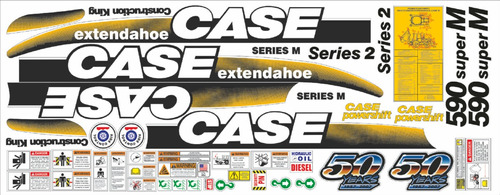 Calcomanías Case 590 Super M 4x2 Series 2 Con Extensión